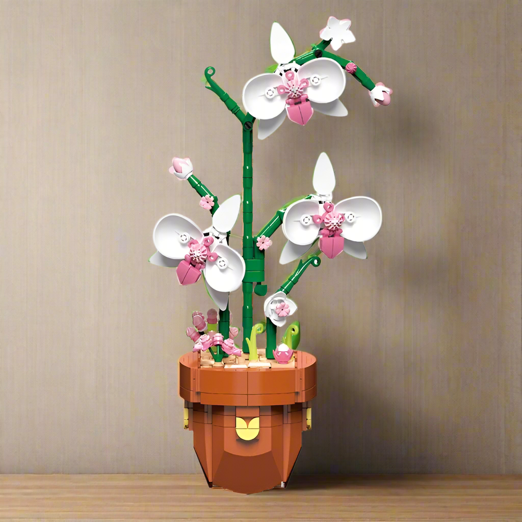 Set de constructie pentru copii si adulti, Zola, Orhidee in ghiveci, 6 ani +, 379 piese, 21 x 6 x 31 cm Set de constructie pentru copii si adulti, Zola, Orhidee in ghiveci, 6 ani +, 379 piese, 21 x 6 x 31 cm